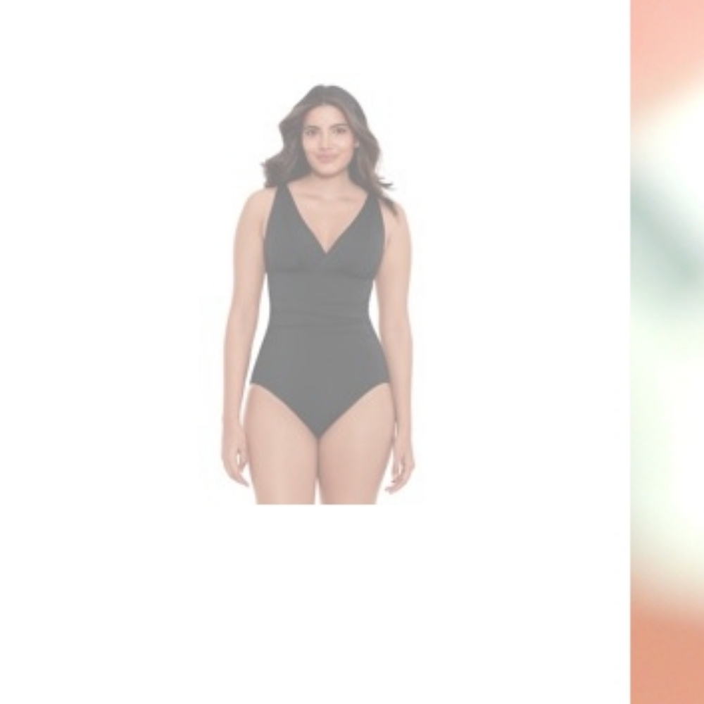 Time and Tru Black One Piece Swimsuit Large - Picture 2 of 14